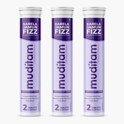 Muditam Ayurveda Jamun Fizz | Free Shipping | 60 Effervescent Tablet