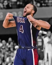 2024 Olympics STEPHEN CURRY Glossy 8x10 Photo Paris Poster Basketball Print