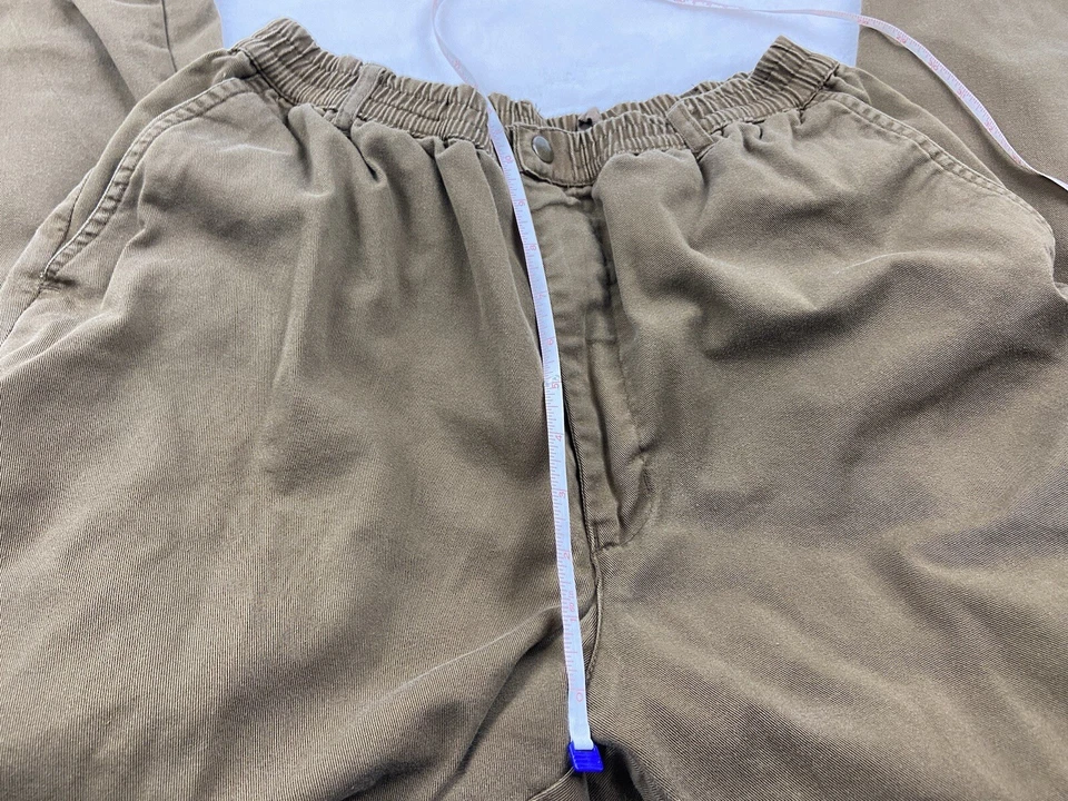 Pantalones Haband's Ice House Franela Forrados Pantalones Pierna Recta Marrón Para Hombre Talla 36M Foto 4 de 4