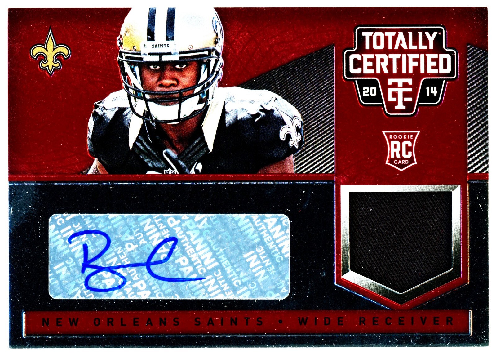 Brandin Cooks Panini Totally Certified #185 Autograph Jersey Platinum Red