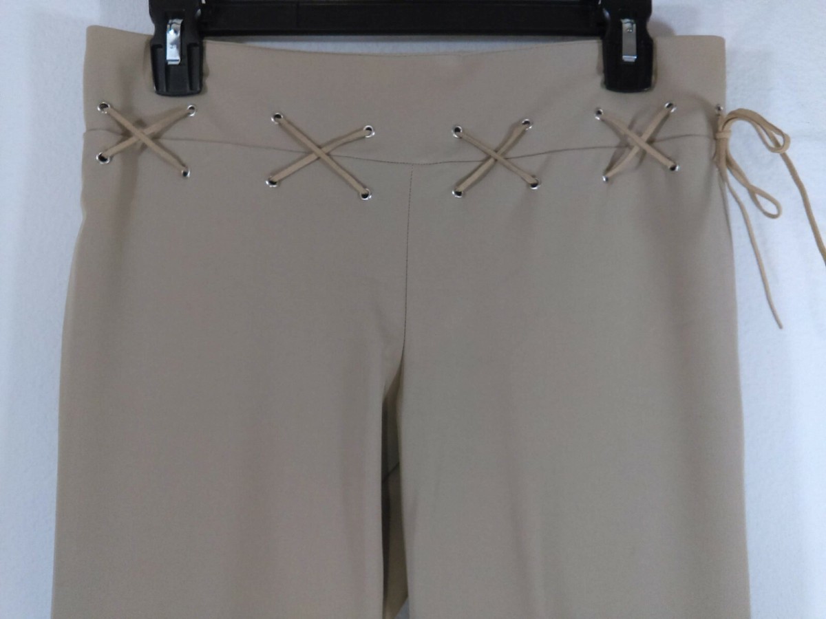 Vintage Yves Saint Laurent Pants Medium Polyester Khakis Tan