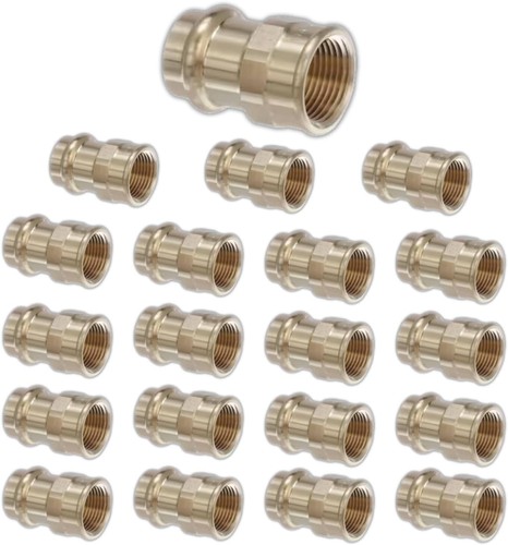 ProPress Brass Adapter 1/2" Press Fittings Adapter 1/2inch Female NPT Pack of 20