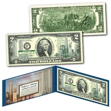 OFFICIAL World Trade Center 9/11 $2 Bill GRN * 10th Anniversary * GREAT LOW $