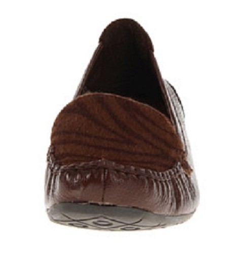 Mocasines de cuero suave/cabello poni marrón trampas desnudas cepillo ADANA, $79 - Imagen 2 de 8
