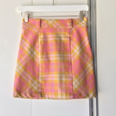 yellow plaid skirt urban outfitters