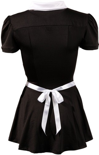 Maid Roleplay Black Costume With Buttons - Picture 10 of 10