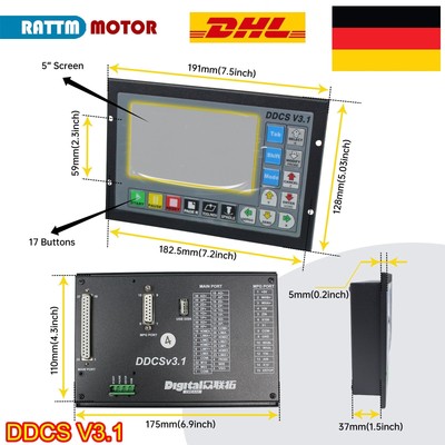 〖DE〗 DDCSV3.1 4 Axis CNC Offline Controller System for Engraving Milling Machine