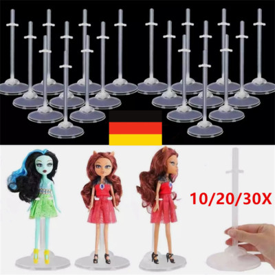 Plastik Puppenständer Bracket Halter Solid Foot Display Support Barbie Zubehör