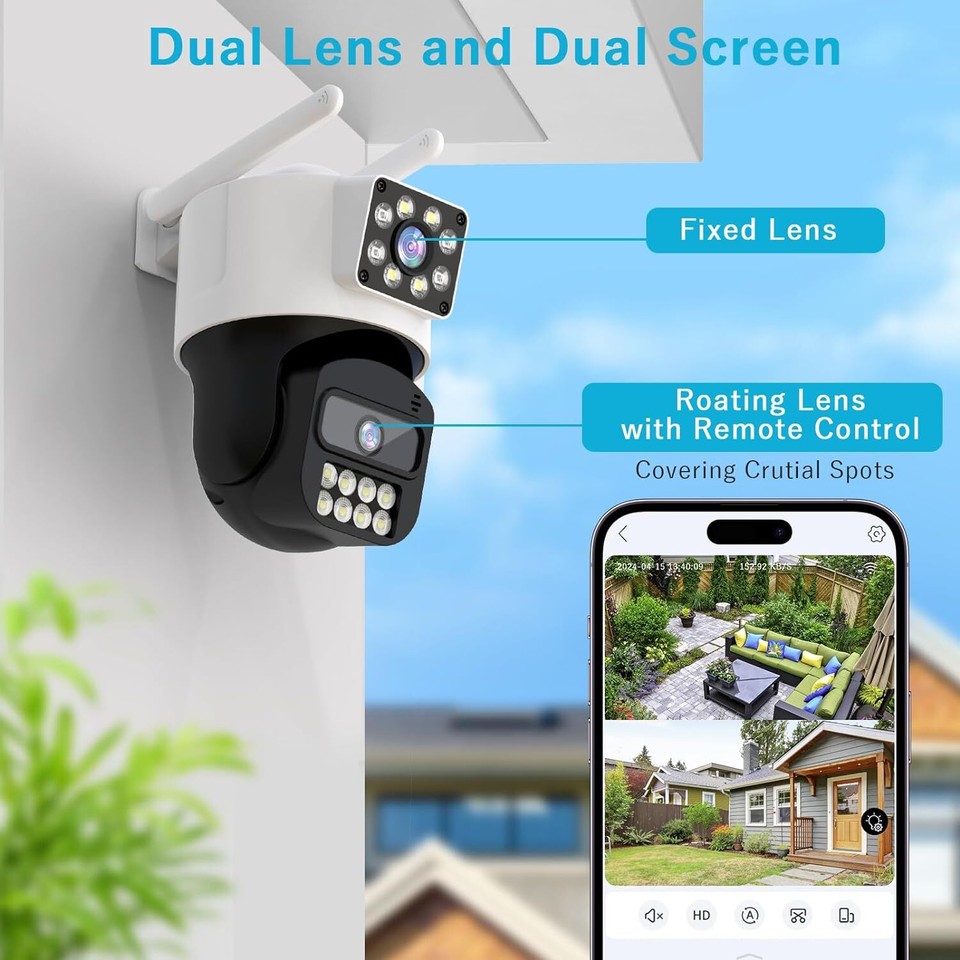 XVIM 1080P Wireless WiFi E27 Bulb Camera / 360° Panoramic PTZ Security ...