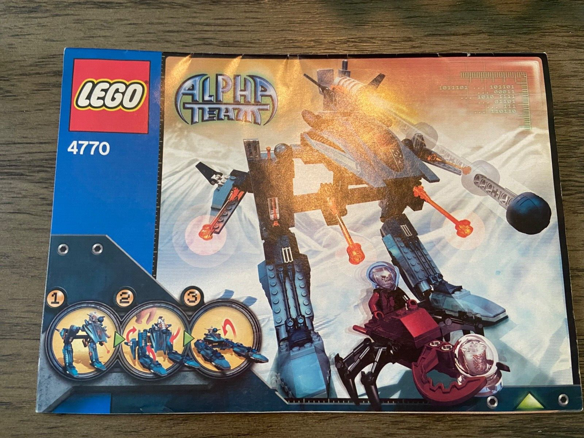 Lego Instruction Booklet Alpha Team 4770 Blizzard Blaster Manual Only