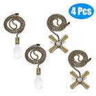 2/4Pcs Ceiling Fan Light Bulb Pull Chain Beaded Ball Extension Connector Decor