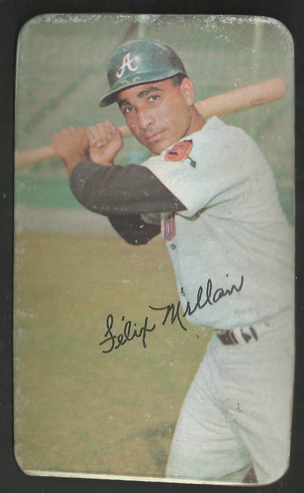 1971 TOPPS SUPER BASEBALL # 33 FELIX MILLAN - VERY GOOD CONDITION