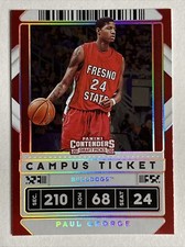 2020-21 Panini Contenders Campus Ticket #19 Paul George Fresno State Bulldogs
