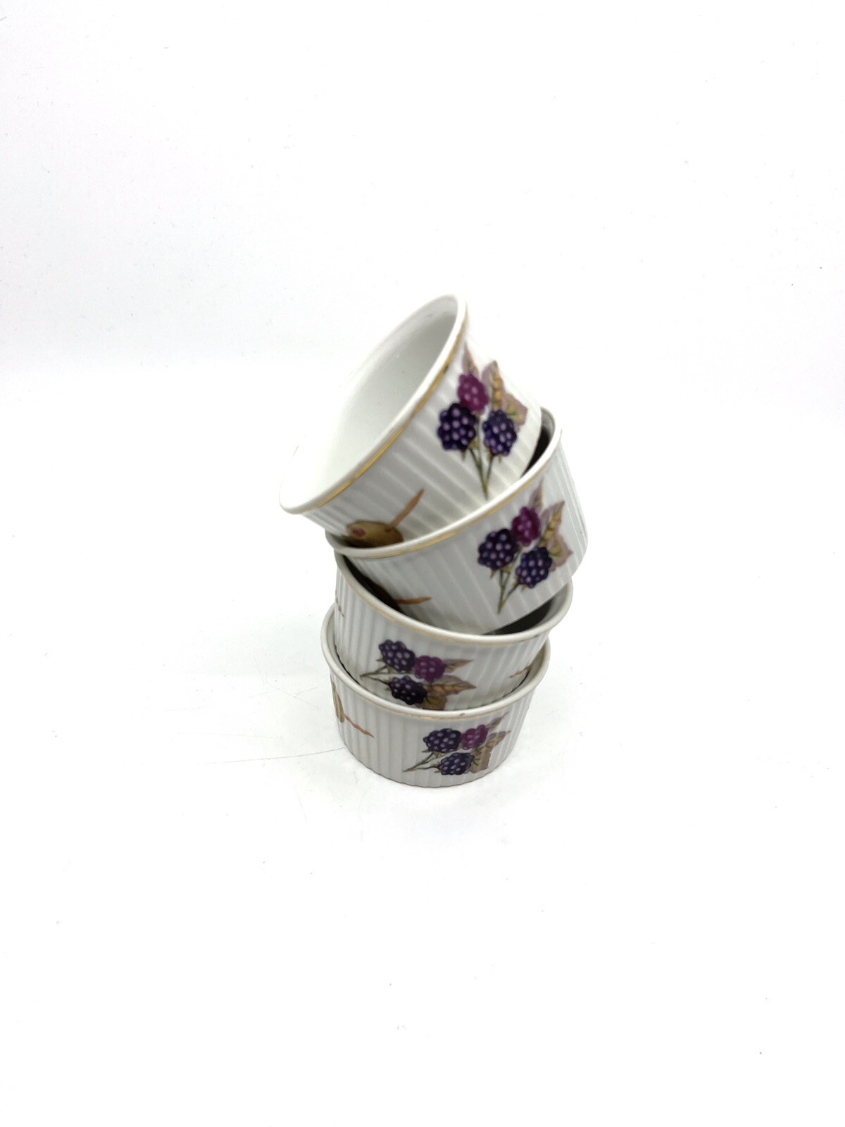 Royal Worcester Evesham 4-Piece Ramekin Set Size 00 Shape 48  -image