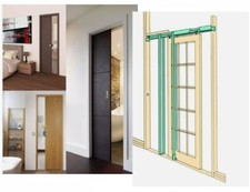 Pocket Slide 80 Universial Kit (Brio) Door System into New Stud Walls PS80-20/1