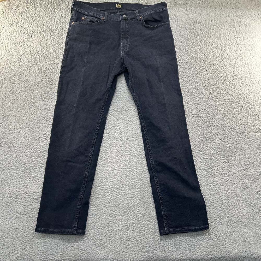 Lee Jeans Mens 36 (35X30) Regular Fit Black Dark Mid Rise Mexico