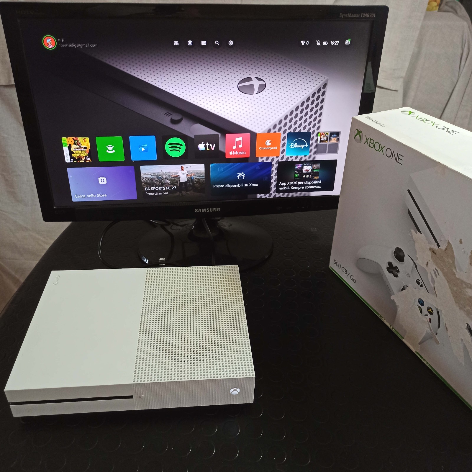 Xbox One S 500GB Bianca + Scatola Originale (Senza Controller)