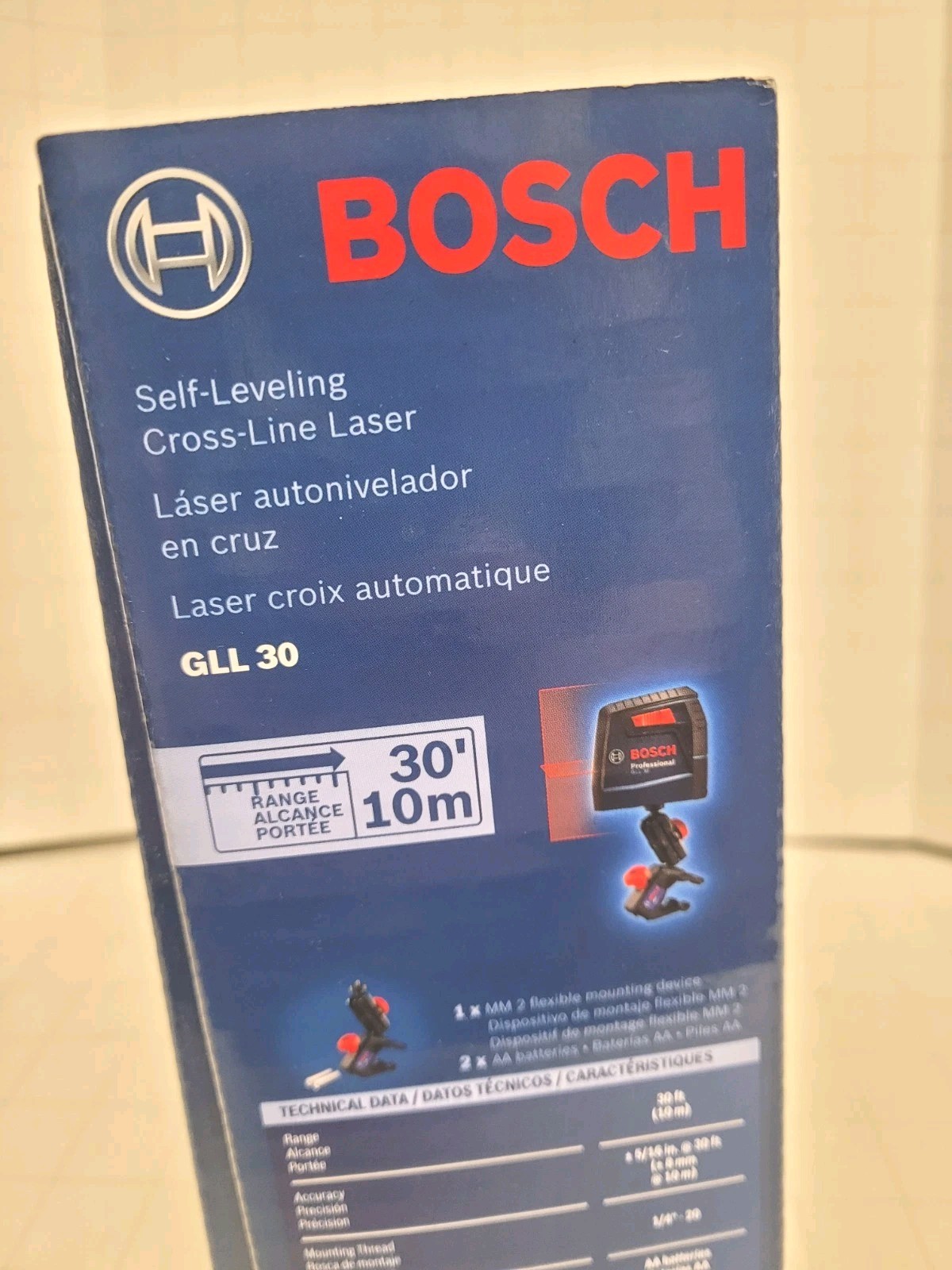 Bosch GLL 30 Self-Leveling Cross-Line Laser