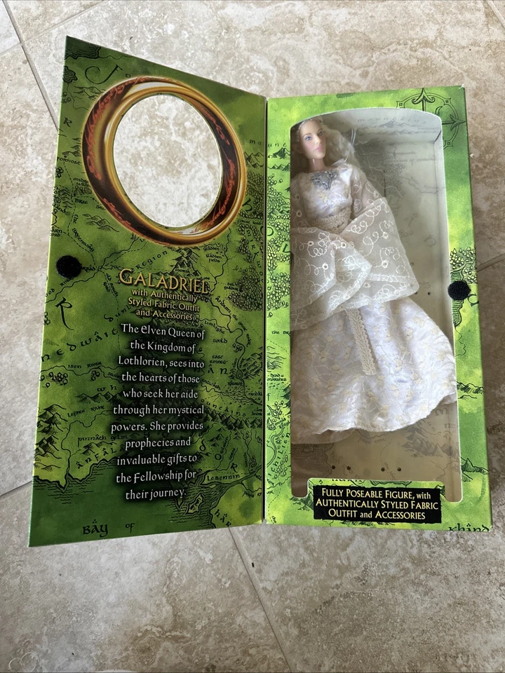 "El Señor de los Anillos Galadriel 12"" Muñeca Serie Coleccionista Figura 2002 Posable Extremidades" Foto 4 de 4