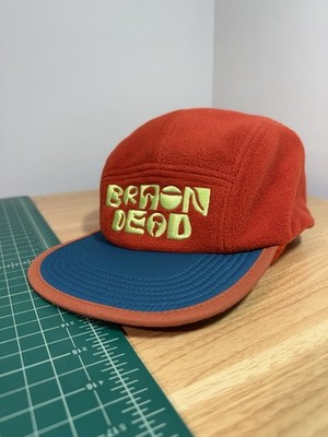 Brain Dead Shroomin Polar Fleece Camp Hat Terracotta/Blue One Size Adjustable