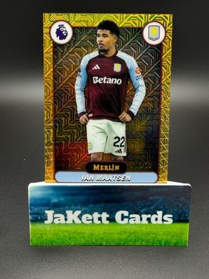 2026 Topps Merlin EPL - Ian Maatsen #21 Gold Mojo Refractor /50 - Aston Villa