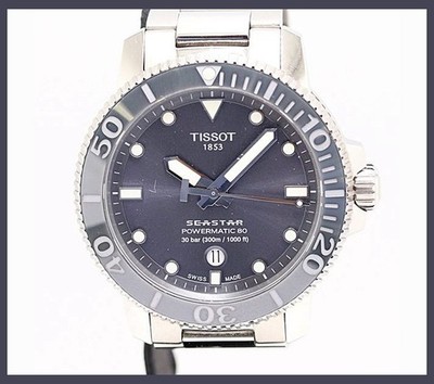 Tissot Seastar T120407A Automatic Gray Dial Men's Watch Box Working Condition