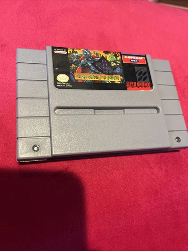 Super Ghouls 'n Ghosts (Super Nintendo SNES, 1991) Authentic Tested Cartridge 