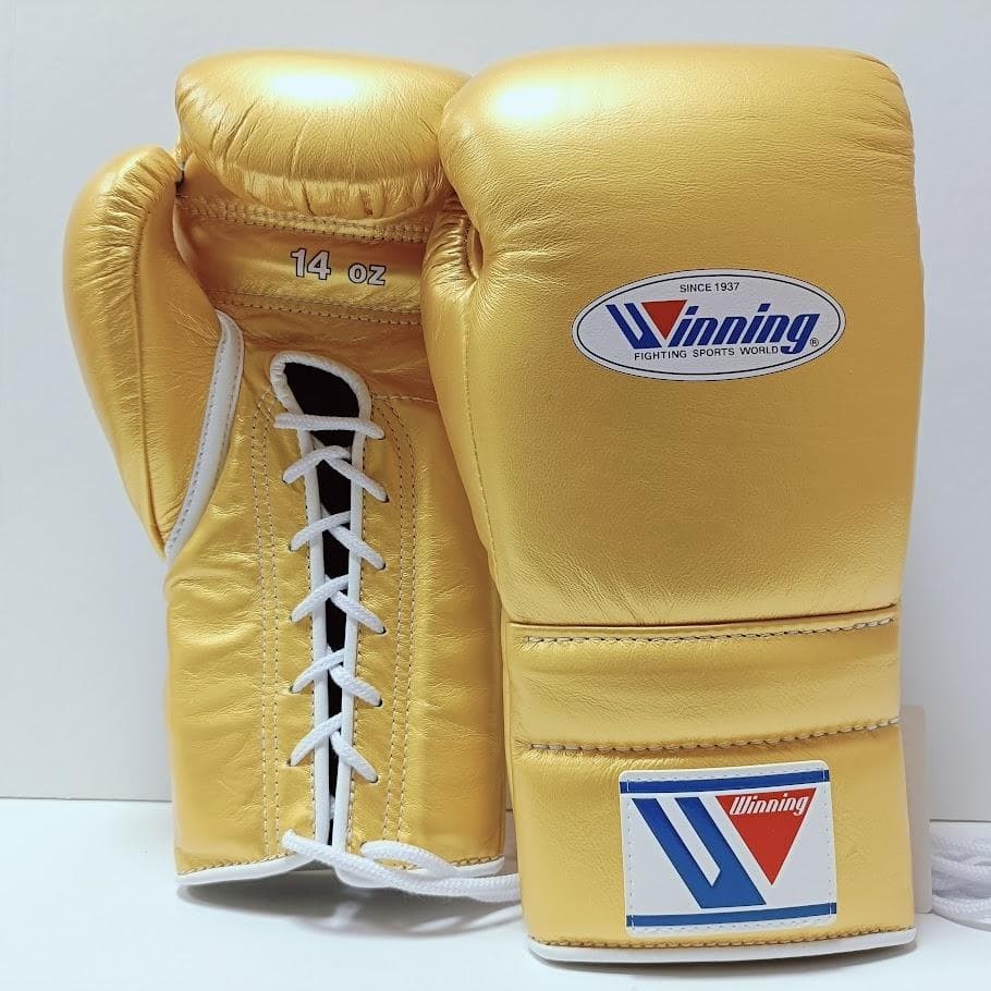 Winning 14oz Gold Boxing Gloves CO-MS-500 Professional Type Unused