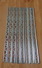 Gilbert Erector Set Part C 10" Nickel Plated Straight Girder Lot of 8 Nice