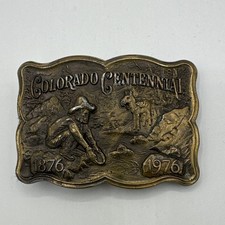 Wyoming Studio Colorado Centennial 1876-1976 Belt Buckle