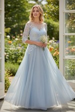 Rickie Freeman For Teri Jon New Gown In Ice Blue Size 12