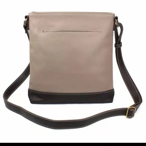 NEW CHALA GREY DAISY FLOWER SWEET MESSENGER CROSSBODY TOTE PURSE FAUX LEATHER - Picture 3 of 6
