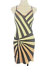La Femme Paris Short Tight Geometric Black Gold Silk Gown Prom Formal Dress 2