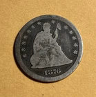 1876-CC Seated Liberty Silver Quarter
