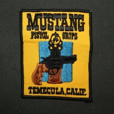 Vintage 1980s Mustang Pistol Grips Temecula CA Embroidered Jacket Patch