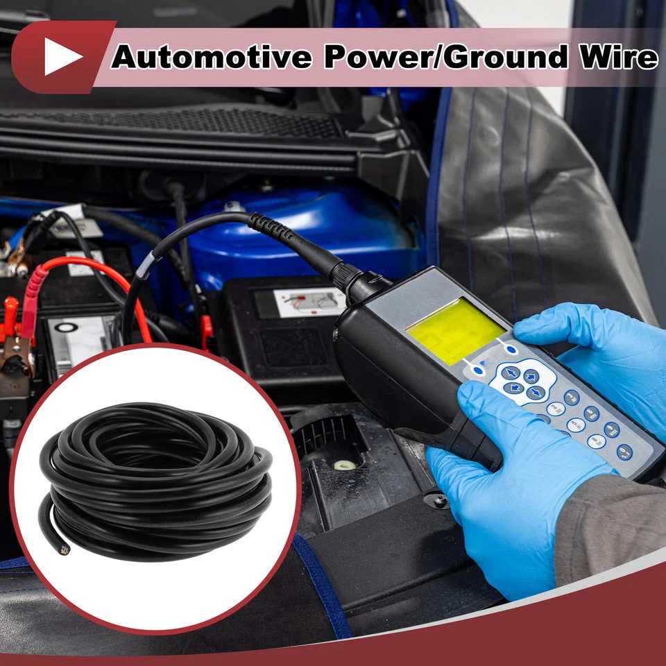 Cable Tierra 33FT Negro 16AWG 8C 1Pc para vehículos - Imagen 2 de 4