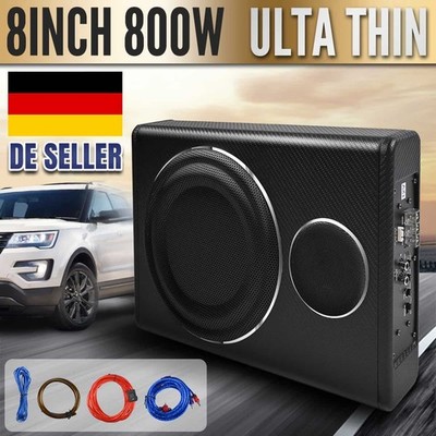 8''800W Aktiv Subwoofer Bass Box Kompakt Lautsprecher Auto Untersitz Subwoofer XY