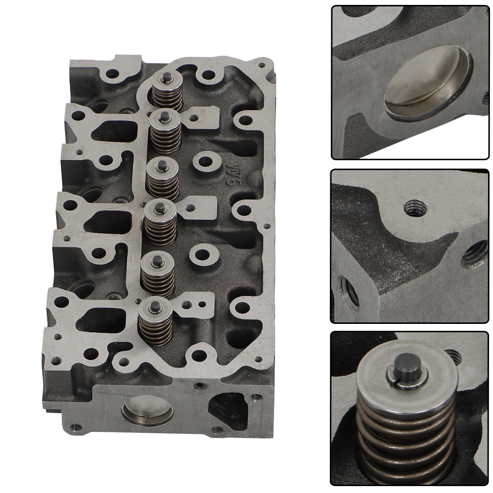 New For Yanmar 3TNV76 Complete Cylinder Head With Valve Spring & Full Gasket Kit