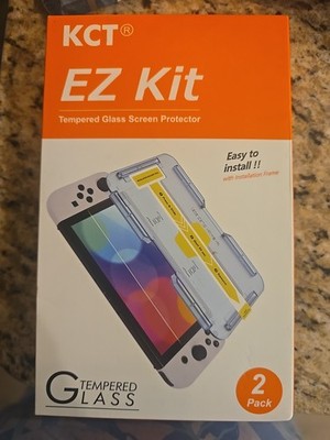 Nintendo Switch OLED 2021  KCT EZ Kit Tempered Glass Screen Protector-2 Pack