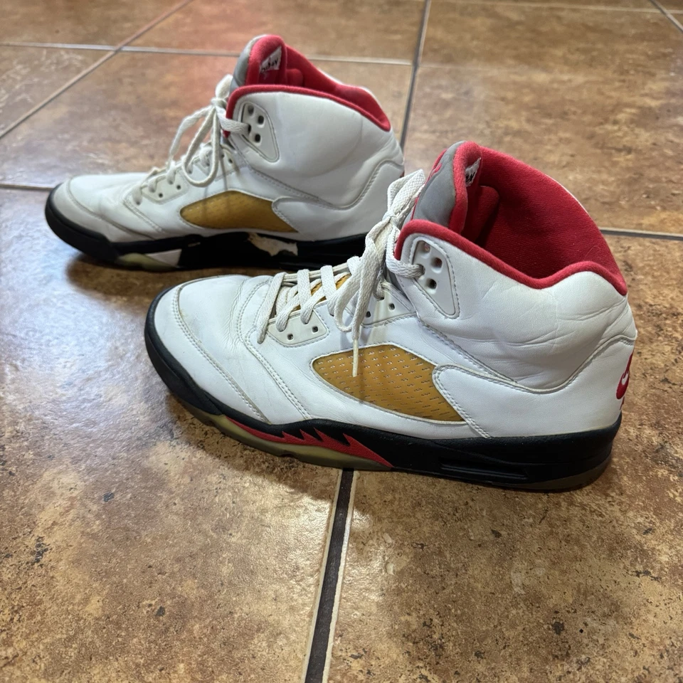 Air Jordan 5 Retro Rojo Fuego 1999/2000 Talla 10.5 Como Está Restauración Foto 3 de 4