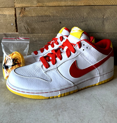 Nike NYX Dunk Low Ronald McDonald White Red Tour Yellow 330938-161 Mens Size 10