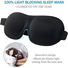 3D Memory Foam Sleep Mask Light Blocking Eye Mask for Travel Rest Men Women