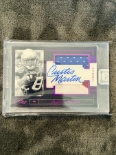 2018 Panini One Curtis Martin Patch Autograph - Pink /15 3 Color Patch