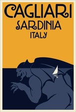 Stefano Asili Poster Cagliari Sella del Diavolo 2018 Sardinia New Graphics
