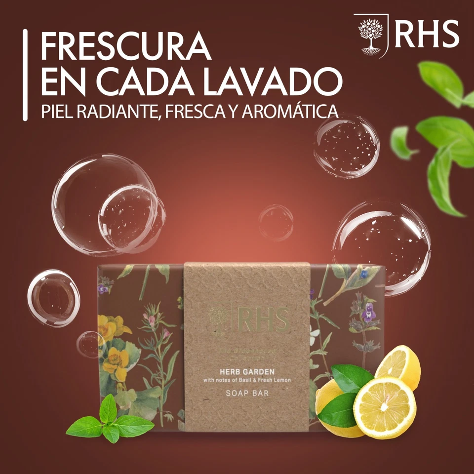 RHS Greenhouse Herb Garden Soap Bar with Lemon Basil and Patchouli 200g - Image 4 of 4