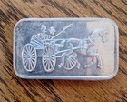 Horse and Buggy Silvertowne .999 Fine Silver Art Bar - 1 Troy oz