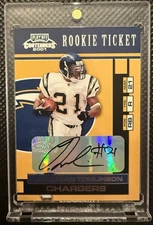 2001 Playoff Contenders Rookie Ticket Ladanian Tomlinson Auto Chargers 
