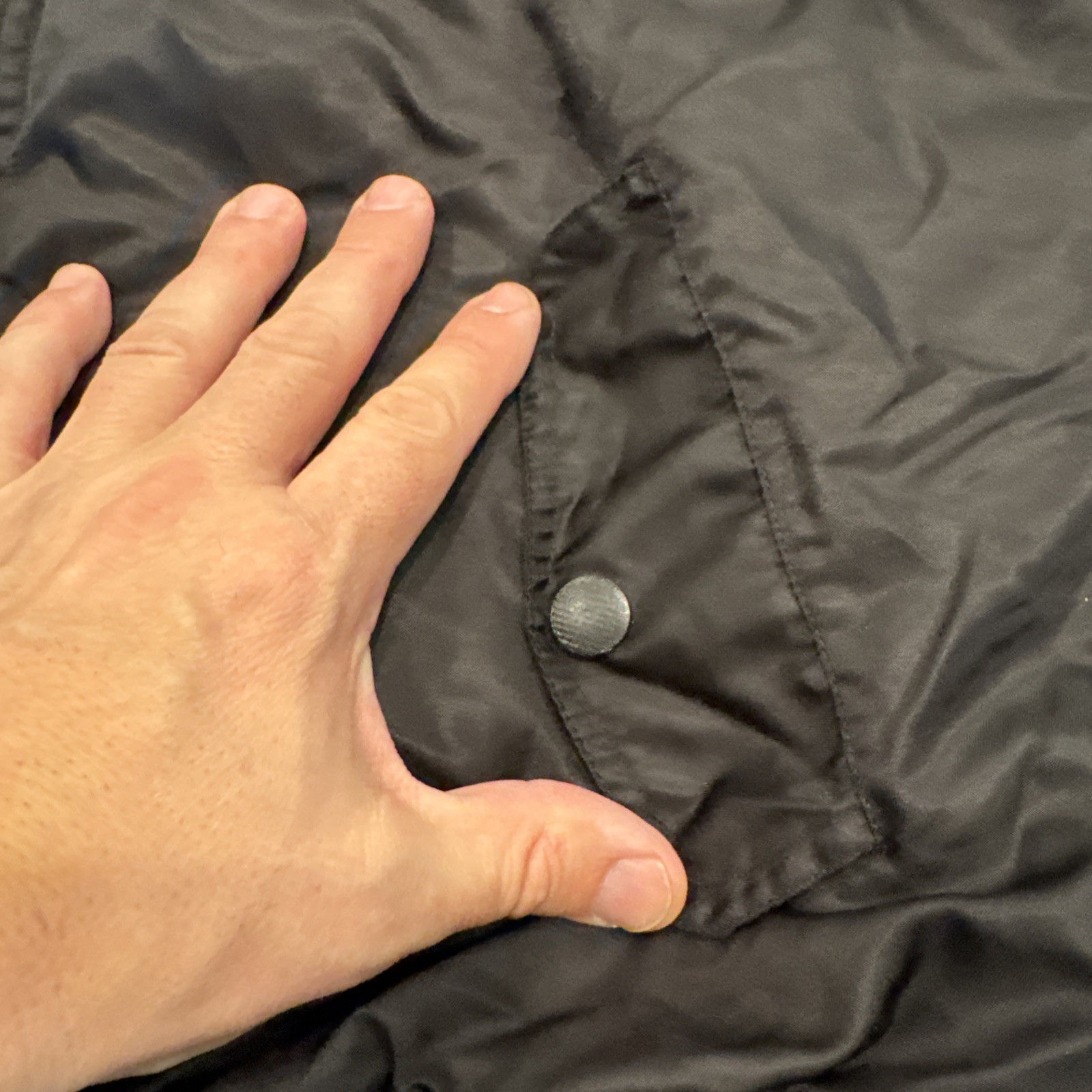 REVERSIBLE FLIGHT BOMBER JACKET With Patch BLACK … - image 5