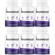 Neurocept Brain Supplement Advanced Formula Support Pills Official - 6 Bottles
