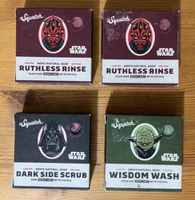 Dr. Squatch Star Wars Limited Edition Soap lot of 4 bricks Darth Vader Maul Yoda